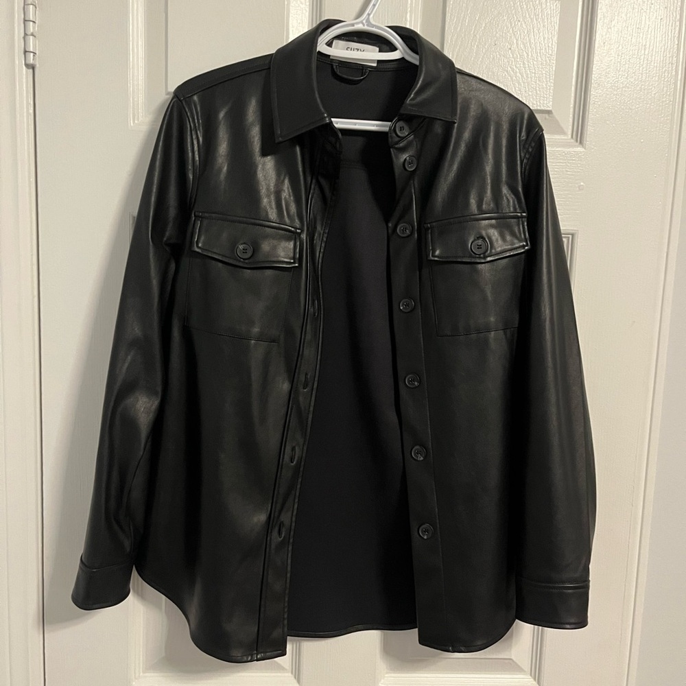 Suzy Shier Faux Leather Jacket (size XS)